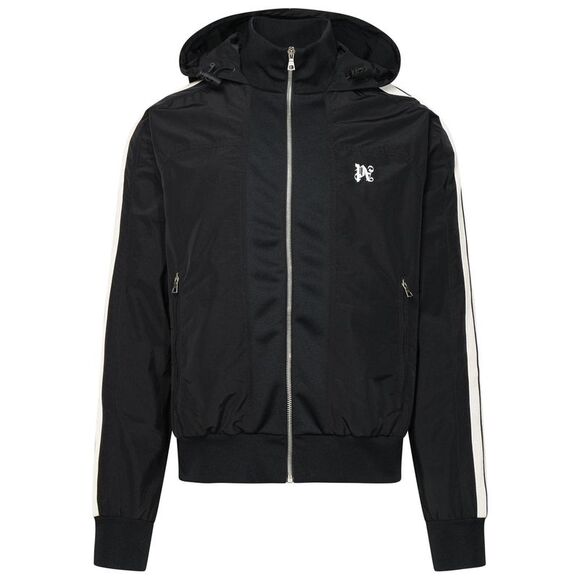 Palm Angels Black Polyester Shell Jacket